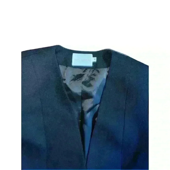 Mort Schrader Sz 4 Vtg black cropped wool jacket blazer & skirt Office Siren - Picture 5 of 9